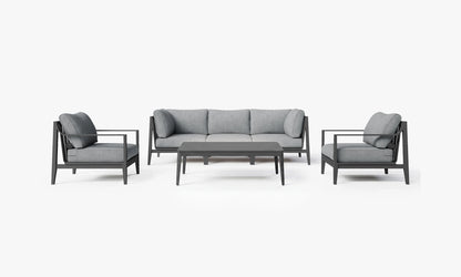 Outer Charcoal Aluminum Sofa & Coffee Table Set