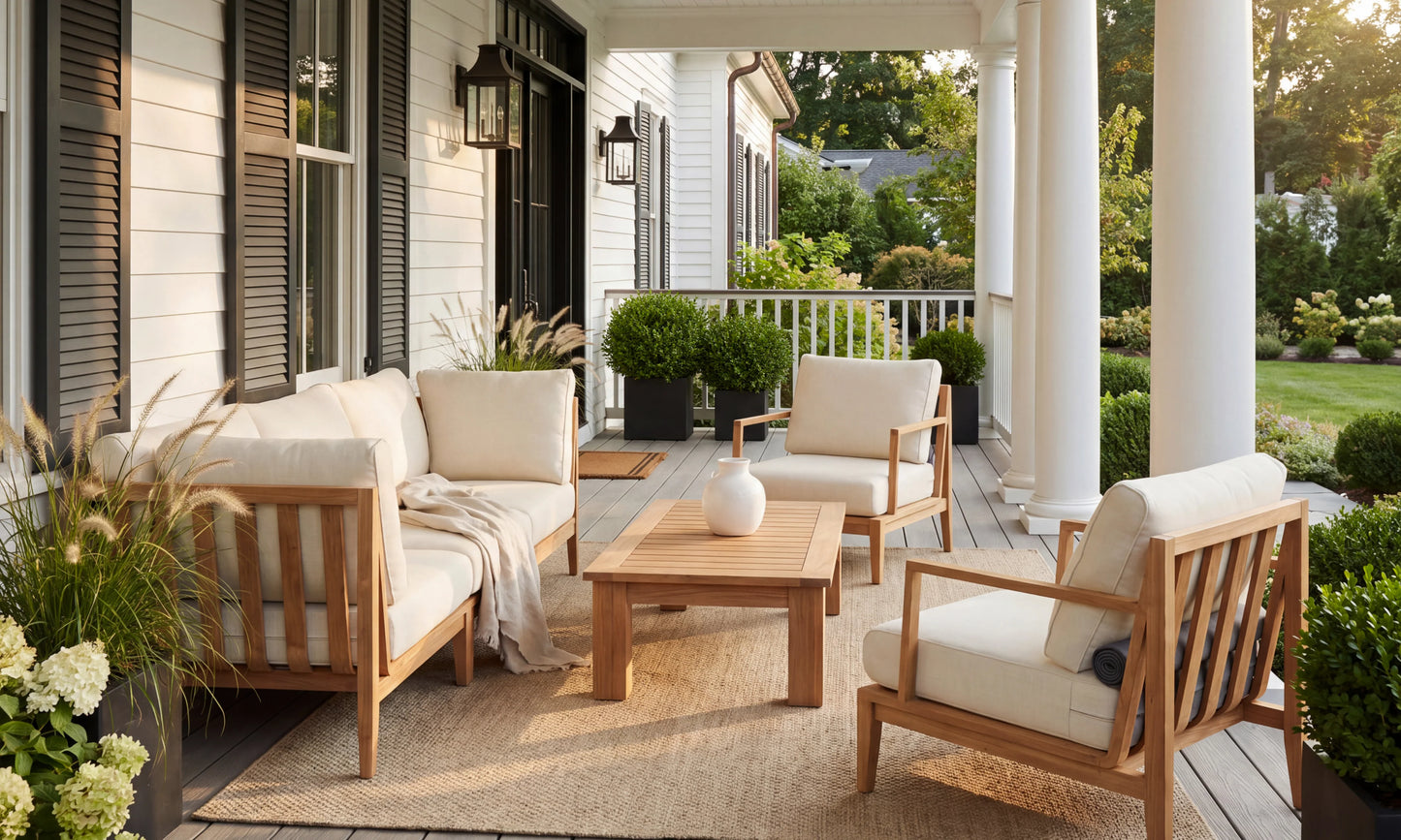 Outer Teak Sofa & Coffee Table Set