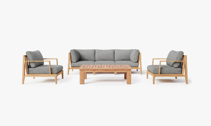 Outer Teak Sofa & Coffee Table Set