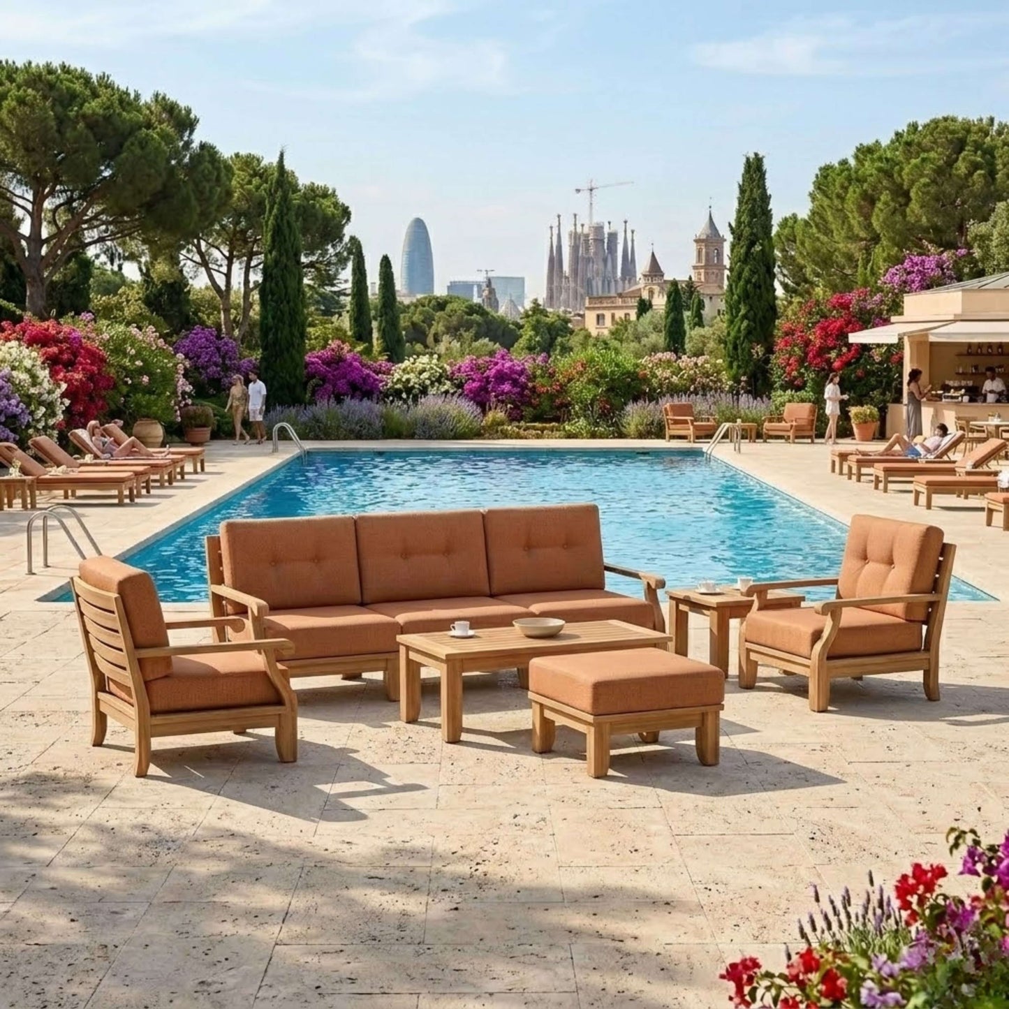 Anderson Teak Set-65 Riviera Modular Deep Seating Set