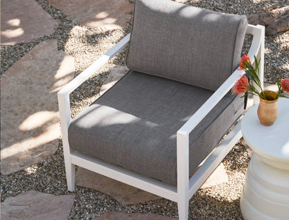 Outer White Aluminum Outdoor Sofa with Armchairs - 5 Seat
