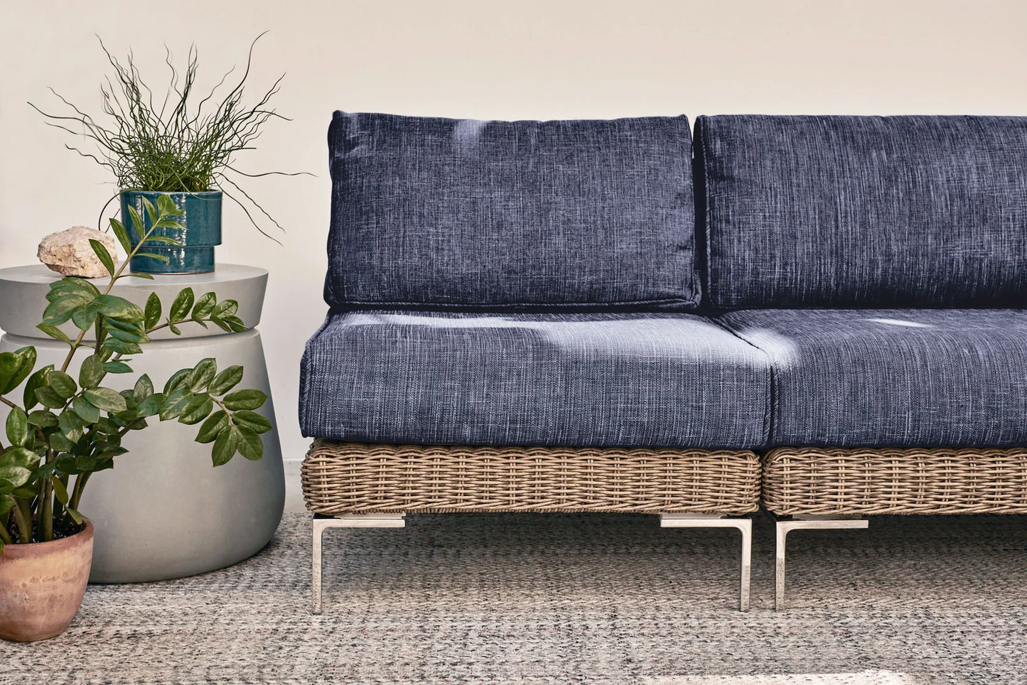 Outer Handwoven Brown Wicker Outdoor Sofa with Armchairs - 5 Seat