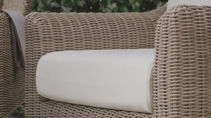 Outer White Aluminum Outdoor Sofa with Armchairs - 5 Seat